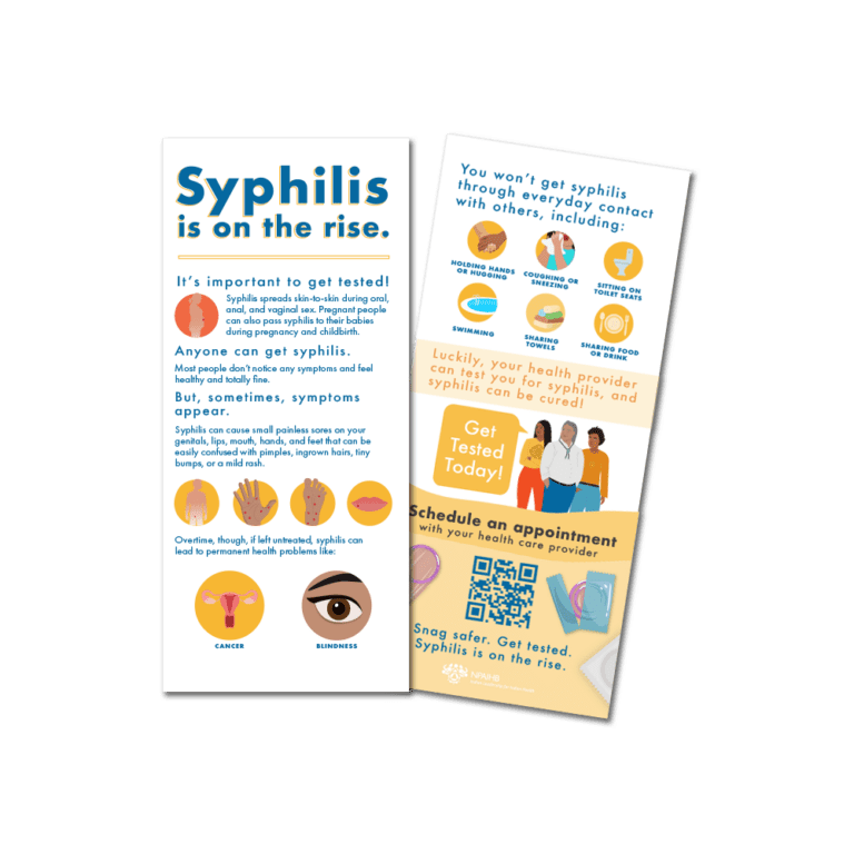 syphilis is on the rise rack card